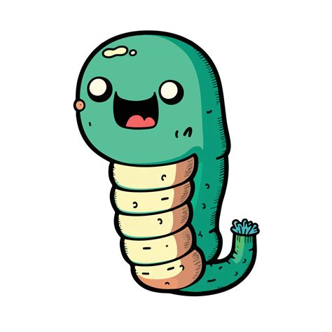 Cute Worm Cartoon Style 20902043 Vector Art At Vecteezy