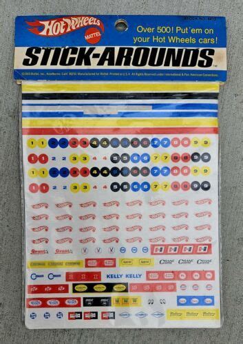 VINTAGE 1969 MATTEL HOT WHEELS STICK AROUND STICKERS - FACTORY SEALED ...