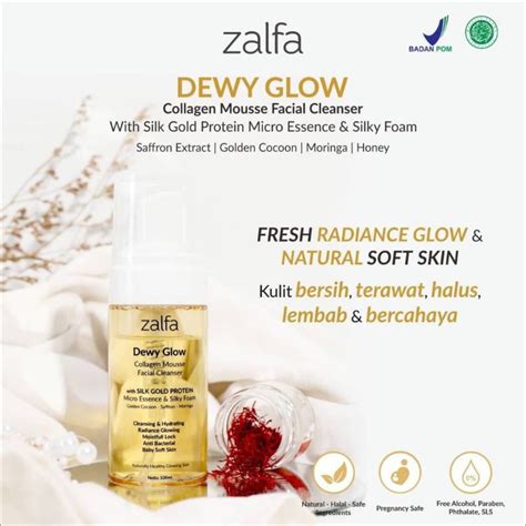 Jual Zalfa Natural Skincare Dewy Glow Facial Cleanser Dan Essence