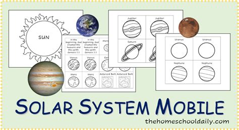 Printable Solar System Mobile The Homeschool Daily