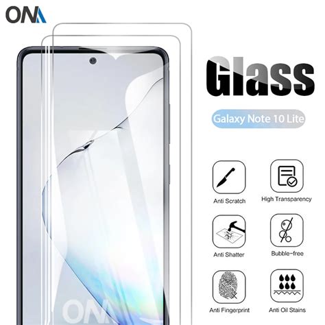 2Pcs Tempered Glass For Samsung Galaxy Note 10 Lite Screen Protector