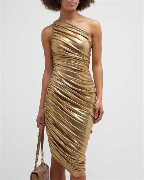 Gold Metallic Dress Neiman Marcus