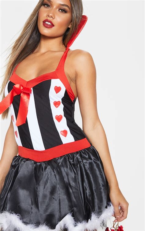 Sexy Queen Of Hearts Costume Accessories Prettylittlething Usa