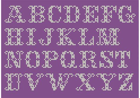 Cross Stitch Alphabet Fonts