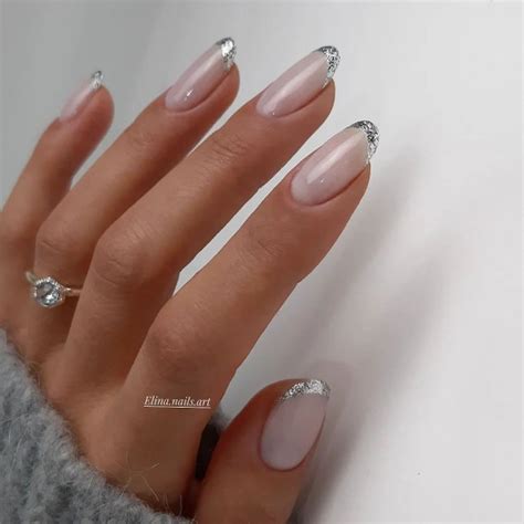 40 Best Wedding Nails 2022 Glitter Tips Short Nails