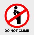 Simple Prohibition Sign Do Not Climb Wall At Vector Image