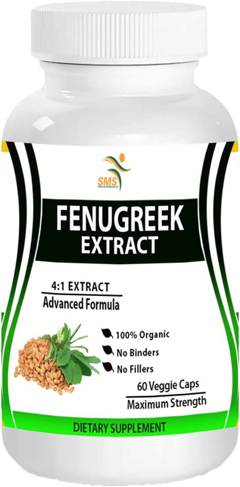 Fenugreek Seed 2000mg Daily Extract 60 Veggie Capsules