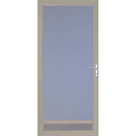 Larson Nuvent 36 In X 81 In Sandstone Full View Aluminum Storm Door With Brushed Nickel Handle