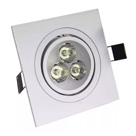 Luminária Spot Quadrado Led 3w Ajuste Angular Teto Sanca