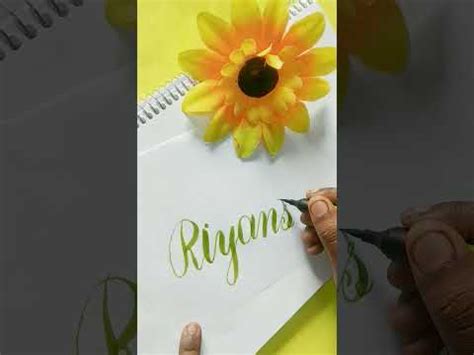 Riyanshi Name Brush Pen Calligraphy Handwriting Shorts