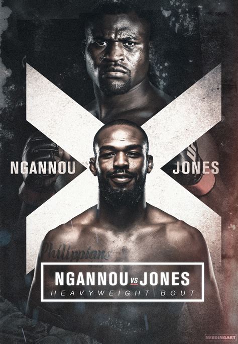 Ngannou Vs Jones Poster Behance