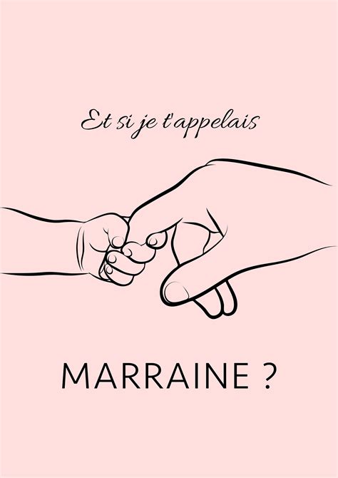 Affiche Demande Marraine Cadeau De Naissance Ou Bapt Me Id E Etsy