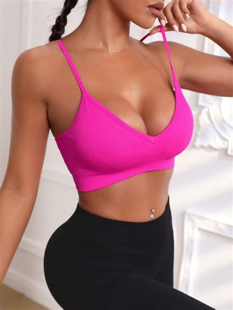 Yoga Sxy Medium Support Seamless Sports Bra SHEIN USA