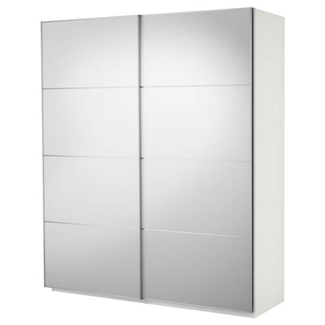 Pax Wardrobe With Sliding Doors Whiteauli Mirror Glass 200x66x2364 Cm Ikea Eesti