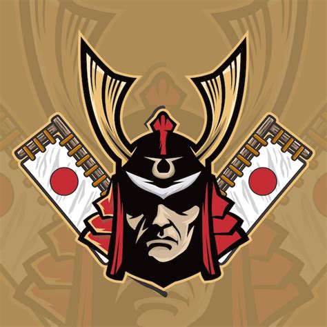 Vector Del Logotipo Del Samurai Vector Premium