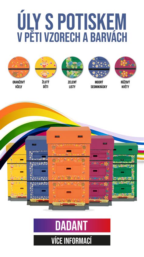 Včelařské potřeby Úl Dadant OPTIMA oranžový potisk včela Lyson