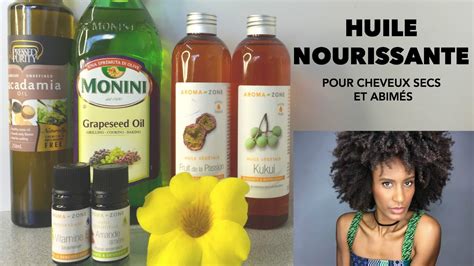 Diy Huile Nourrissante Pour Cheveux Afro Crépus Naturels Youtube