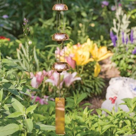 Woodstock Temple Bells Trio Copper Wind Chimes Corner