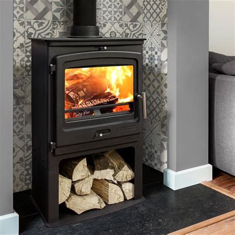 Portway P2 Contemporary Log Store Stove Rnwilliams