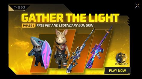 FREE PET CHOOSE 4 OUT OF 1 AND LEGENDARY GUN SKIN FREE FIRE NEW