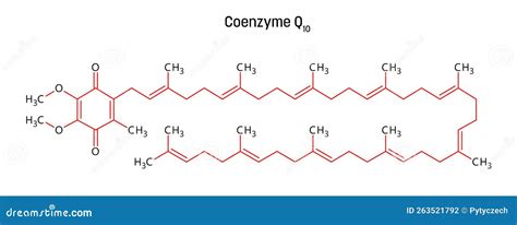 Coenzyme Q10 Structural Formula Of Molecular Structure Vector Illustration | CartoonDealer.com ...