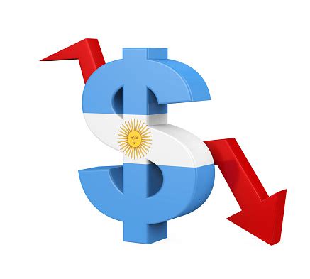 Argentine Peso Symbol And Arrow Isolated Stock Photo - Download Image ...