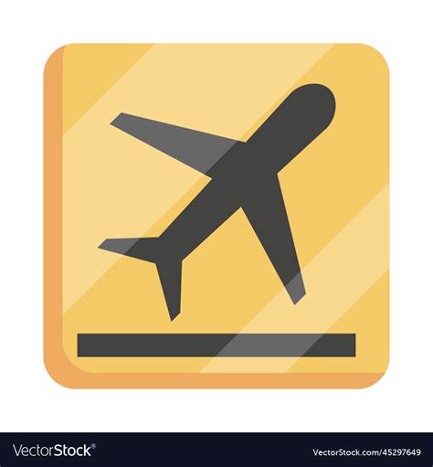 Airport traffic sign Royalty Free Vector Image