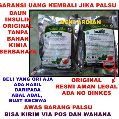 Jual Obat Diabet/Obat Diabetes/Obat Herbal Diabetes Daun Insulin,teh ...