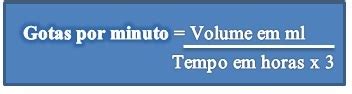 Fórmula de gotejamento Cálculo de Gotejamento de Soro Passo a Passo