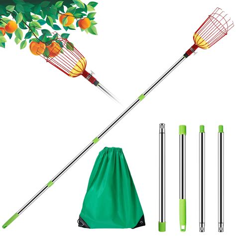 Newsoul Fruit Picker Fruit Picking Tool With Storage Bag Stainless