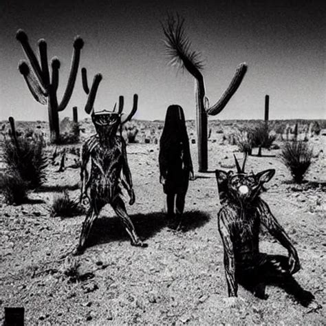 Real Life Skinwalkers In Desert Graveyard Vivid Stable Diffusion