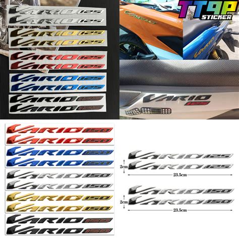 4PCS SET Honda Vario 125 Or 150 Sticker 3D Emblem Chrome Golden Silver