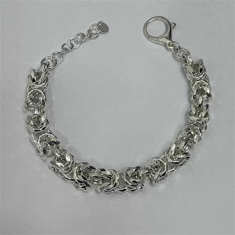 Pulsera Bizantina De Plata De Primera Ley Hurjo Joyas De Plata