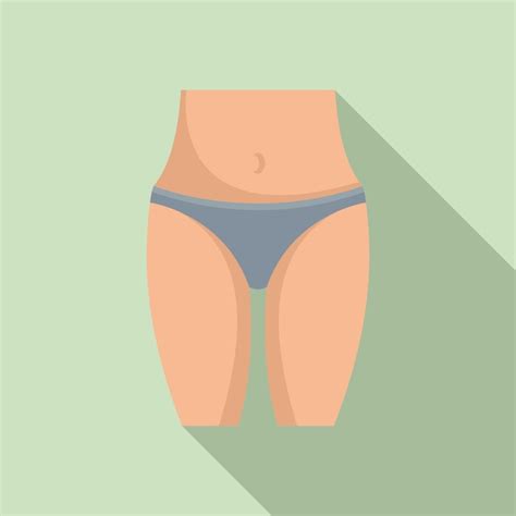 Icono de depilación láser bikini ilustración plana del icono de vector