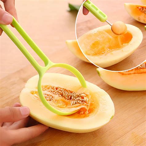 2pcs Set Melon Spoon Fruit Peeler Household Gadget Kitchen Tools