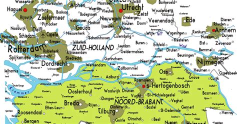 Map Of Noord Brabant Province City Map Of Netherlands Political