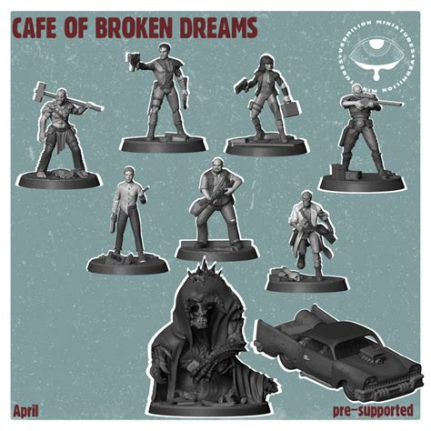 3D Printable Cafe Of Broken Dreams Collection by Vermilion Miniatures