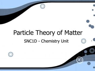 Particle Theory Of Matter Ppt