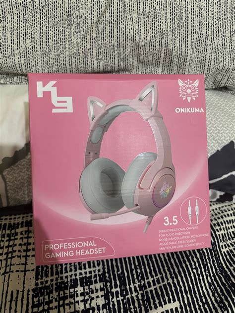 Onikuma Professional Gaming Headset In Pink Audio Headphones