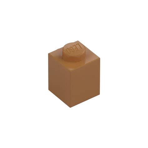 Lego Medium Dark Flesh Brick X With Stud On One Side