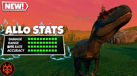 Allosaurus All Stats And Damage Numbers Path Of Titans Youtube