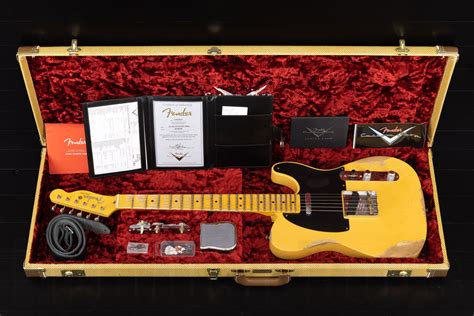 Fender Custom Shop 52 Telecaster Heavy Relic Maple Neck Aged Nocaster Blonde Promusictools