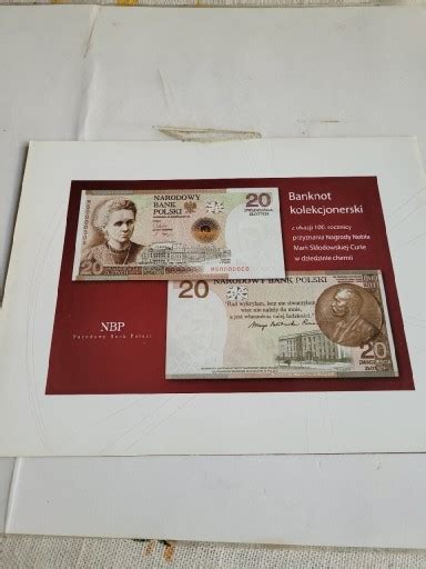 Folder Do Banknotu Maria Sk Odowska Rok Cz Stochowa Kup Teraz