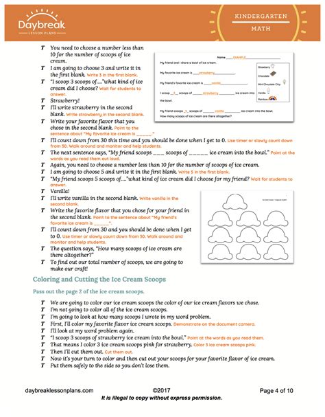 Kindergarten Math Lesson Plans