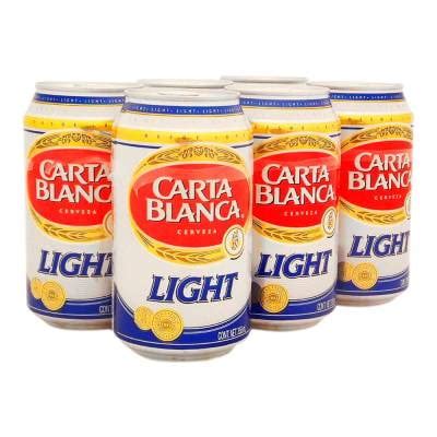 Cerveza Clara Carta Blanca Light Latas De Ml C U Walmart