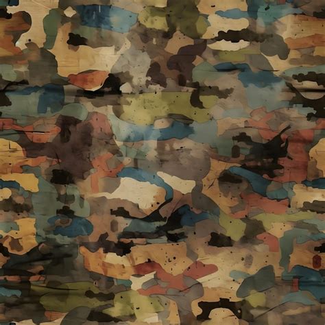 Premium AI Image Dirty Camouflage Fabric Texture Olive Color