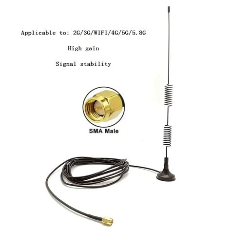 High Quality 2g 3g 4g 5g Gprs Magnetic Antenna With Male Connector 698