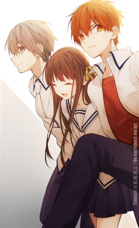 Honda Tohru Souma Kyou And Souma Yuki Fruits Basket Drawn By Azs Kn