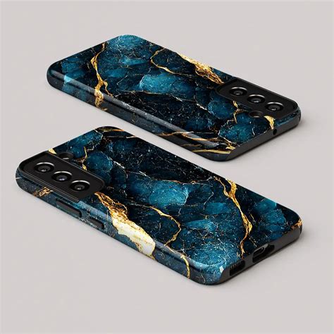 Blue Caves Samsung A54 Case Blue Marble Case