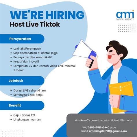 Lowongan Kerja Host Live Tiktok Di Ammi Digital LokerJogja ID